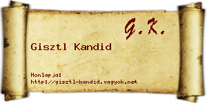 Gisztl Kandid névjegykártya
